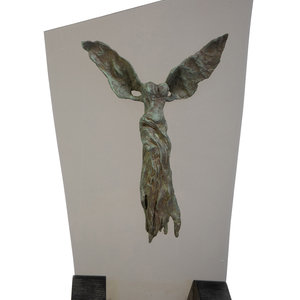 Appraisal: Tauni De Lesseps French - Victory bronze mounted in acrylic