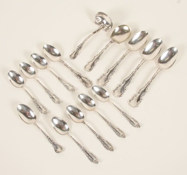 Appraisal: Fourteen Baker-Manchester and Whiting sterling spoons including seven Baker-Manchester five