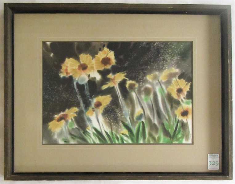 Appraisal: PHIL TYLER WATERCOLOR ON PAPER Oregon - Balsam Root yellow