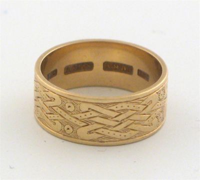 Appraisal: A rare late Victorian ct gold Scottish provincial ring engraved