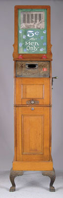 Appraisal: GREAT OLD MILLS UPRIGHT OAK QUARTOSCOPE Original oak case and