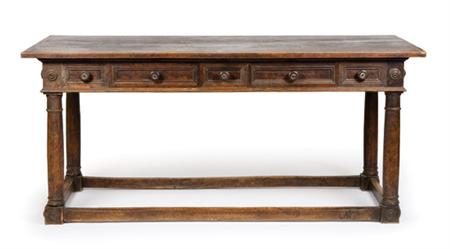 Appraisal: Italian Baroque Walnut Center Table Estimate -