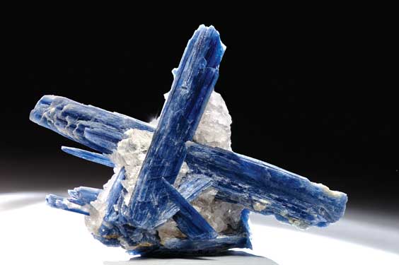 Appraisal: DEEP BLUE KYANITE CROSS ON MATRIX Barra do Salinas Minas