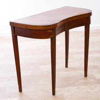 Appraisal: Federal Mahogany Folding Game Table Federal mahogany folding game table