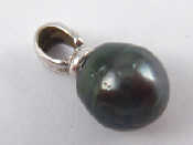 Appraisal: A French hallmarked carat white gold grey cultured pearl and