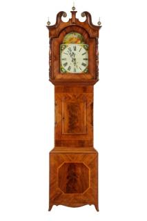 Appraisal: Regency Hour Mahogany Inlaid Longcase Clock William Barron of Bradford