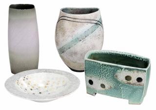 Appraisal: Four Studio Pottery Articles British and American late th century