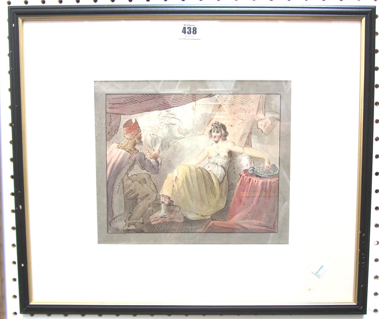 Appraisal: William Hamilton - Mythological scene pen ink and watercolour cm