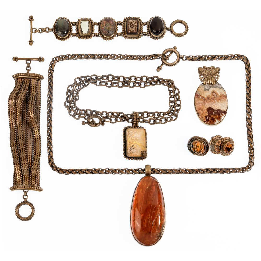 Appraisal: STEPHEN DWECK COSTUME JEWELRY ASSORTMENT items including necklaces with pendants