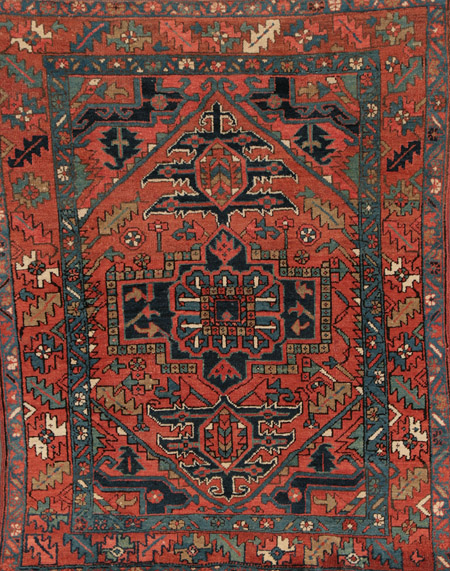 Appraisal: Karaja Rug First Quarter th Century Red ground with rosette