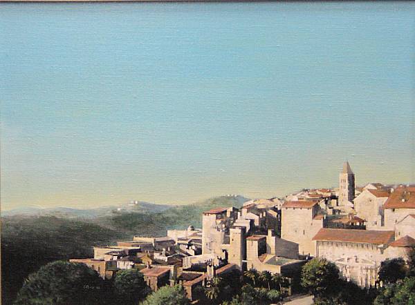 Appraisal: Frank Elliott Gunter born Italian landscape near Rome signed and