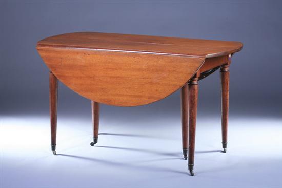 Appraisal: PROVINCIAL DIRECTOIRE MAHOGANY EXPANDING CIRCULAR DINING TABLE Early th century