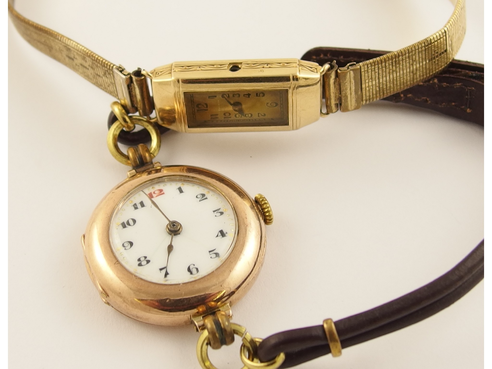 Appraisal: An ct cased ladies watch together with a ct ladies