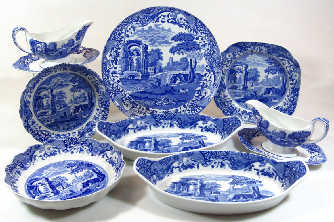 Appraisal: Various Copeland Spode blue and white Italian pottery comprising a