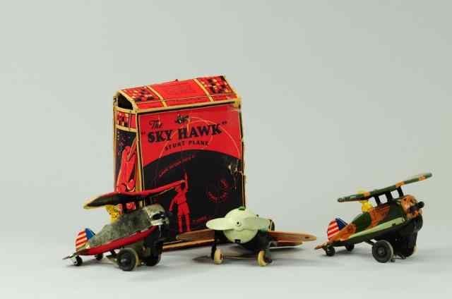 Appraisal: LOT OF TOY AIRPLANES Includes three examples Sky Hawk w