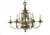 Appraisal: CHANDELIER - Ornate th c silver plated brass six arm