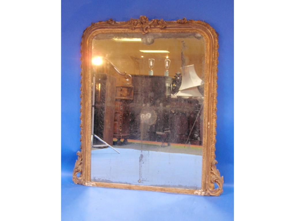 Appraisal: A Victorian gilt framed wall mirror cm wide cm high