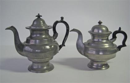 Appraisal: Two pewter teapots wm mcquilken and m l l williams