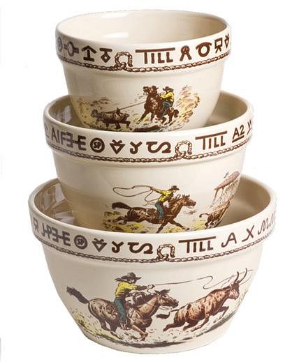 Appraisal: Westward Ho Rodeo -Piece Mixing Bowl Set This is a