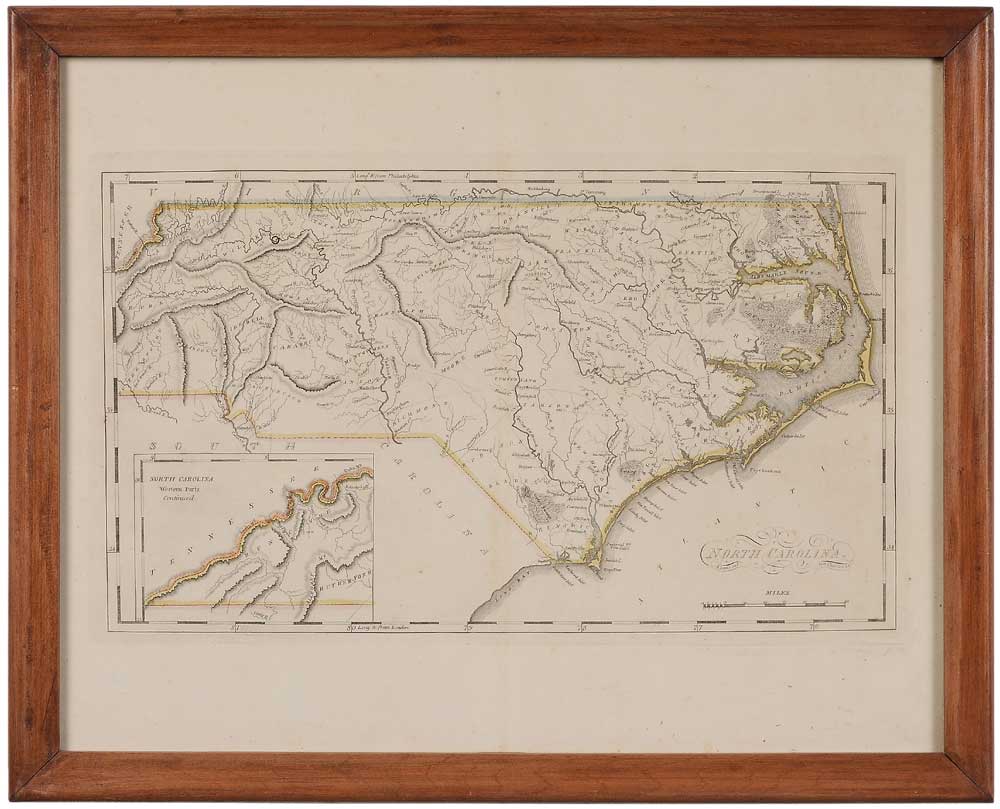 Appraisal: th Century Map of North Carolina North Carolina by Samuel