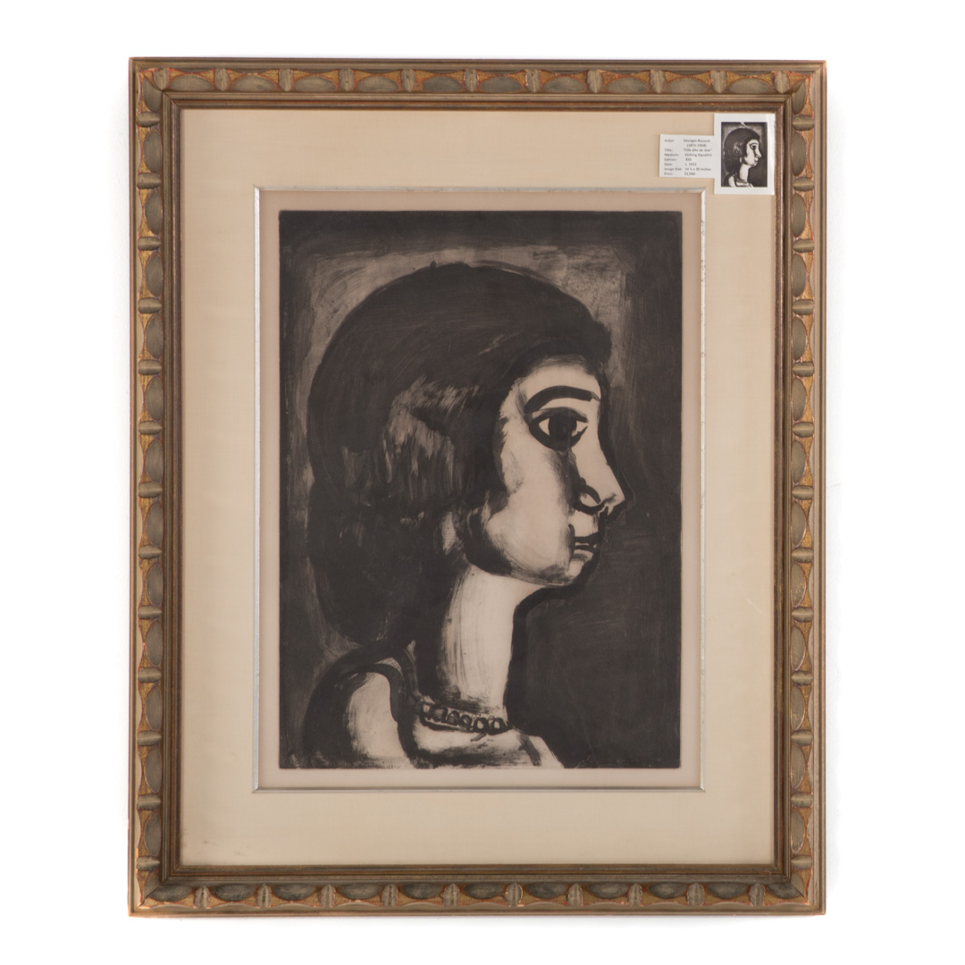 Appraisal: Georges Rouault Fille Dite de Joie aquatint French - unsigned