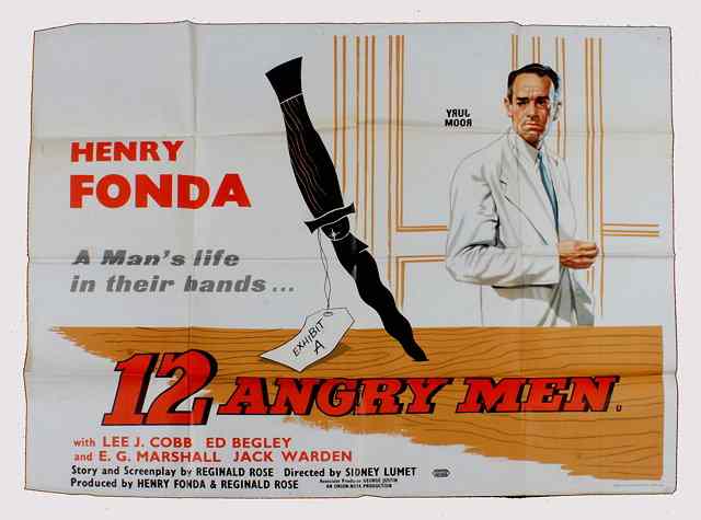 Appraisal: ANGRY MEN United Artists drama starring Henry Fonda British quad