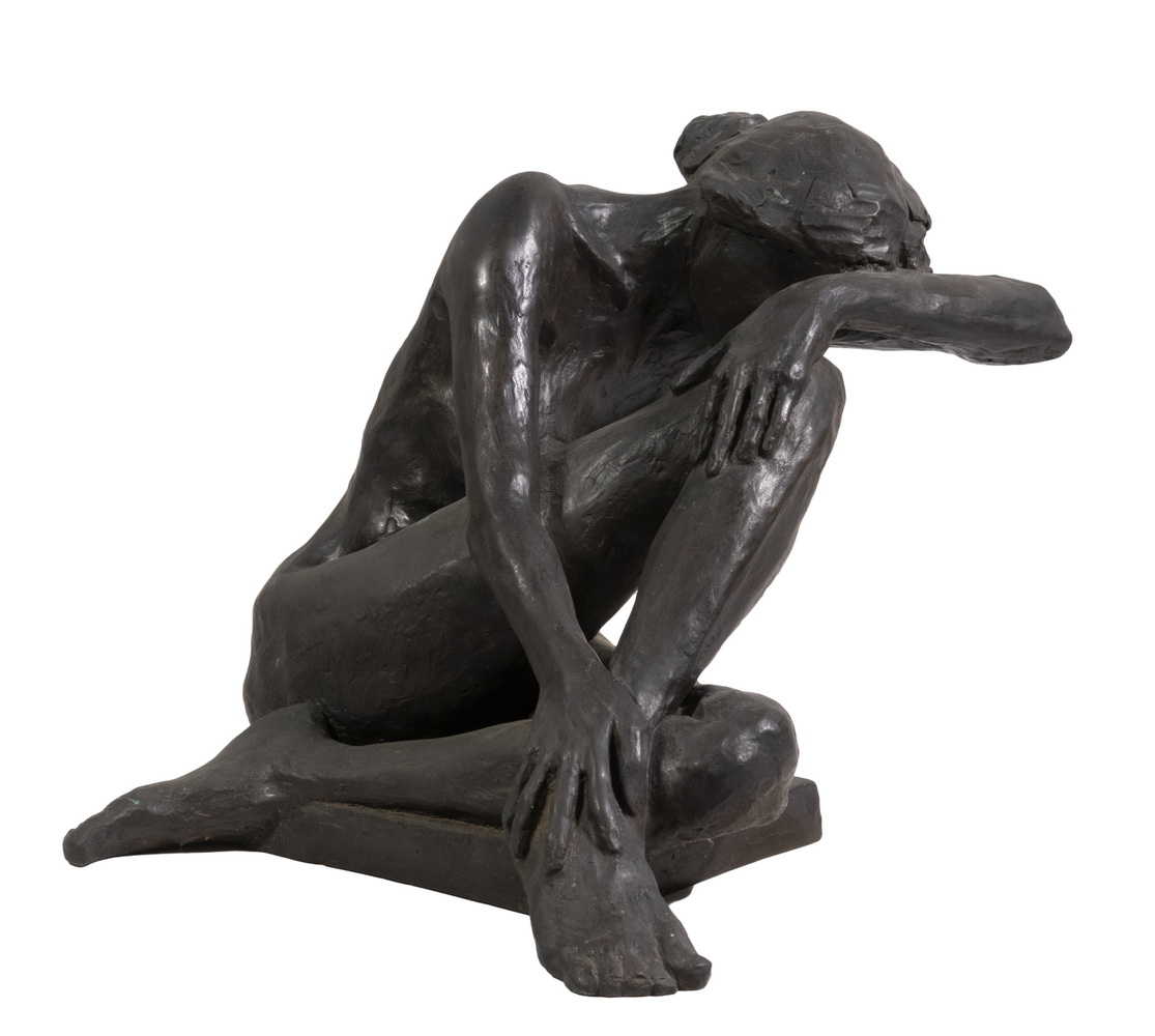 Appraisal: GUY WILLIAMS CONTEMPORARY MAINE Grief cast and patinated bronze unsigned