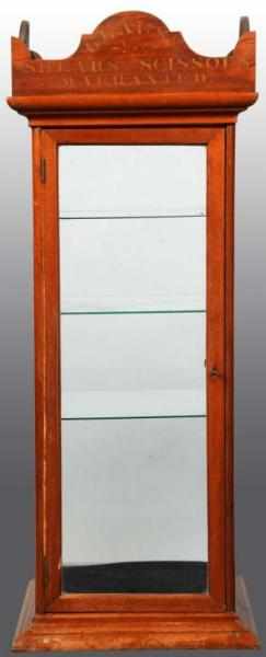 Appraisal: Clauss Scissors Display Cabinet Description Wood and glass Condition Excellent