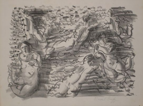 Appraisal: RAOUL DUFY Six Baigneuses Lithograph on cream wove paper circa