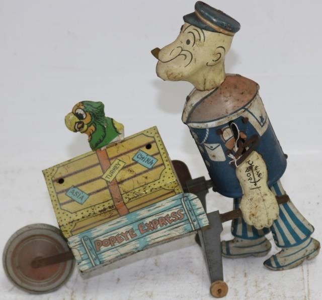 Appraisal: EARLY TH CENTURY POPEYE TIN WIND-UP TOY FADEDAND SLIGHT LOSS