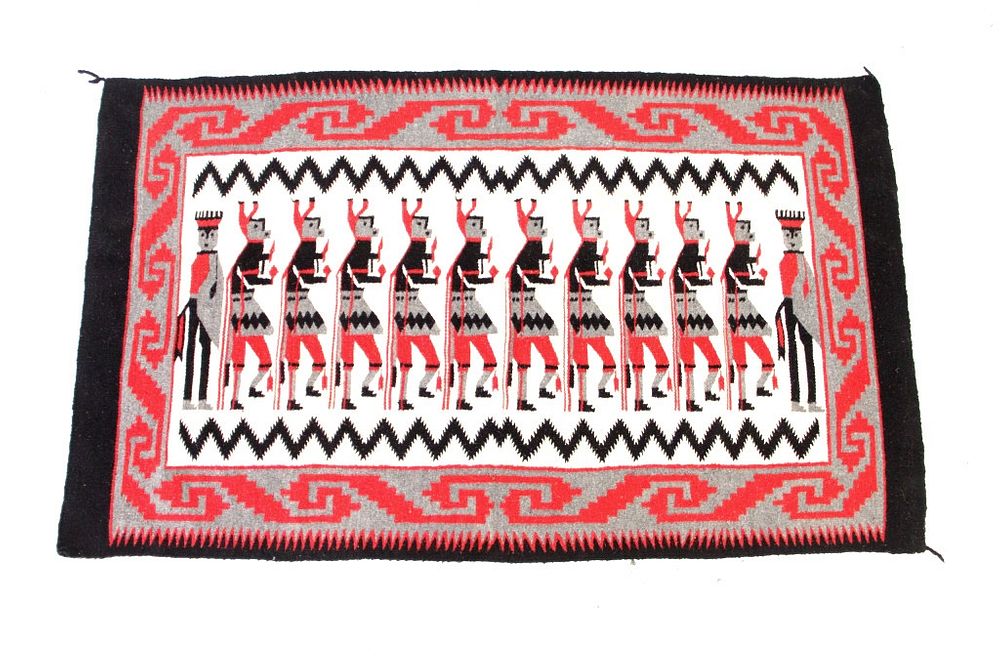 Appraisal: Navajo Yei Pattern Wool Large Rug Available for your consideration