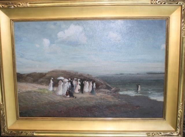 Appraisal: CLARENCE E BRALEY - NEW BEDFORD OILPAINTING ON CANVAS TITLED