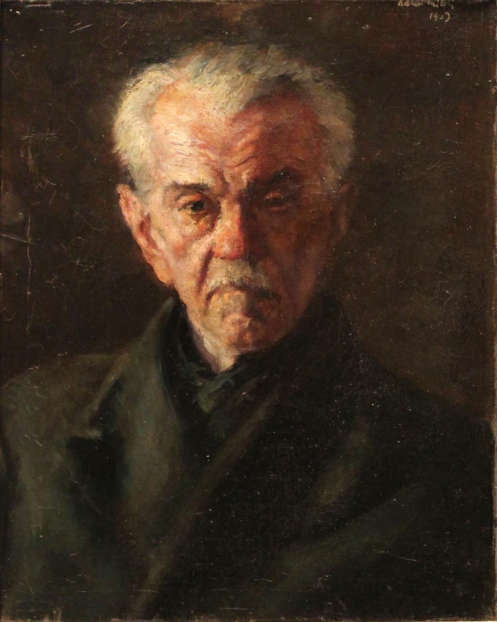 Appraisal: ZVI ADLER ISRAELI - PORTRAIT OF NEMETH BAGGI Oil on