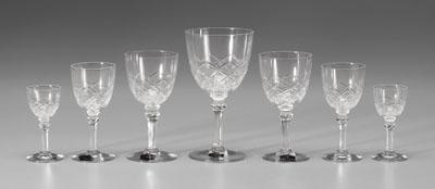 Appraisal: pieces St Louis stemware diamond crosshatch design several with original