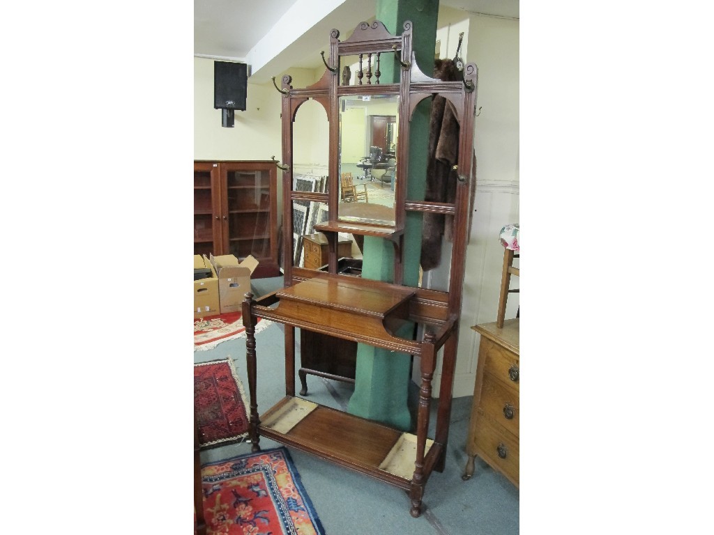 Appraisal: Victorian mahogany hallstand