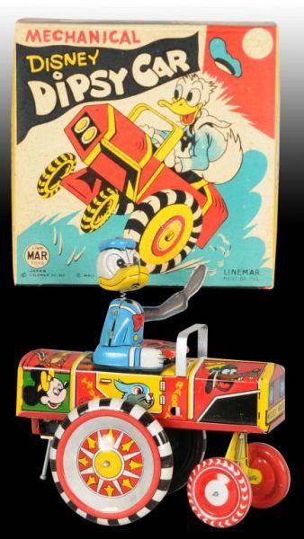 Appraisal: Walt Disney Linemar Donald Duck Dipsy Toy Car Description Japanese