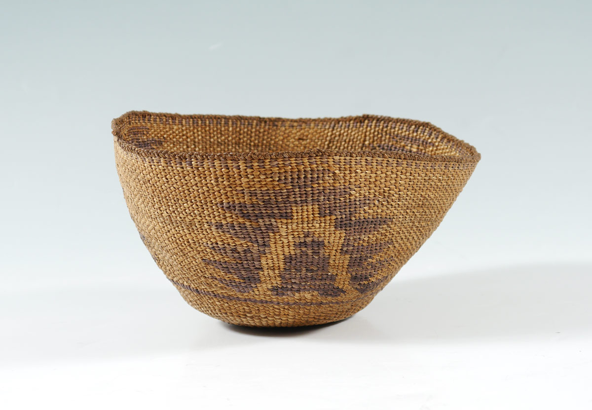 Appraisal: CALIFORNIA NATIVE AMERICAN WOVEN BASKET Possibly Tlingit or Pomo With