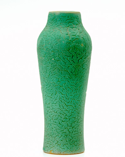 Appraisal: ALBERT VALENTIEN Baluster vase embossed with stylized blossoms under an