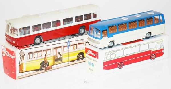 Appraisal: TWO TEKNO BUSES INCLUDING AND E-M BOXES G-VG TWO TEKNO