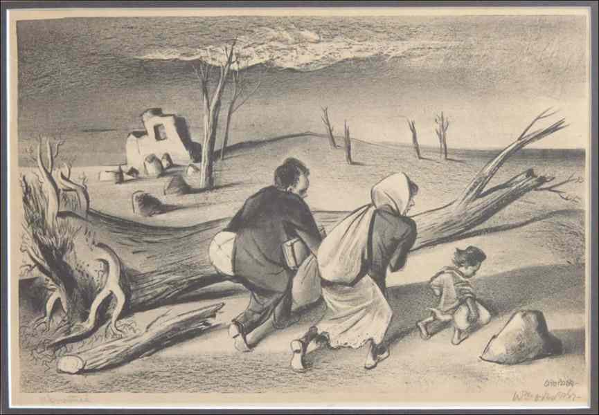 Appraisal: WILLIAM GROPPER AMERICAN - UPROOTED Lithograph signed in pencil lower