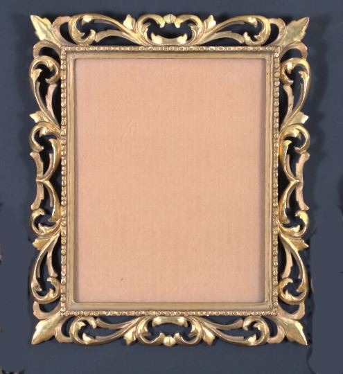 Appraisal: Florentine Carved Giltwood Frame in matte and bright finishes in