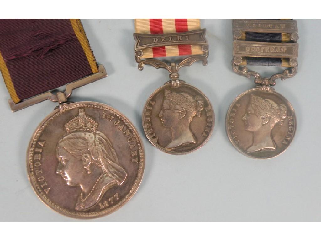 Appraisal: A group of three medals to Lieutenant H L Campbell