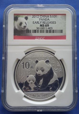 Appraisal: Chinese oz Silver Panda MS CoinGraded and certified by NGC