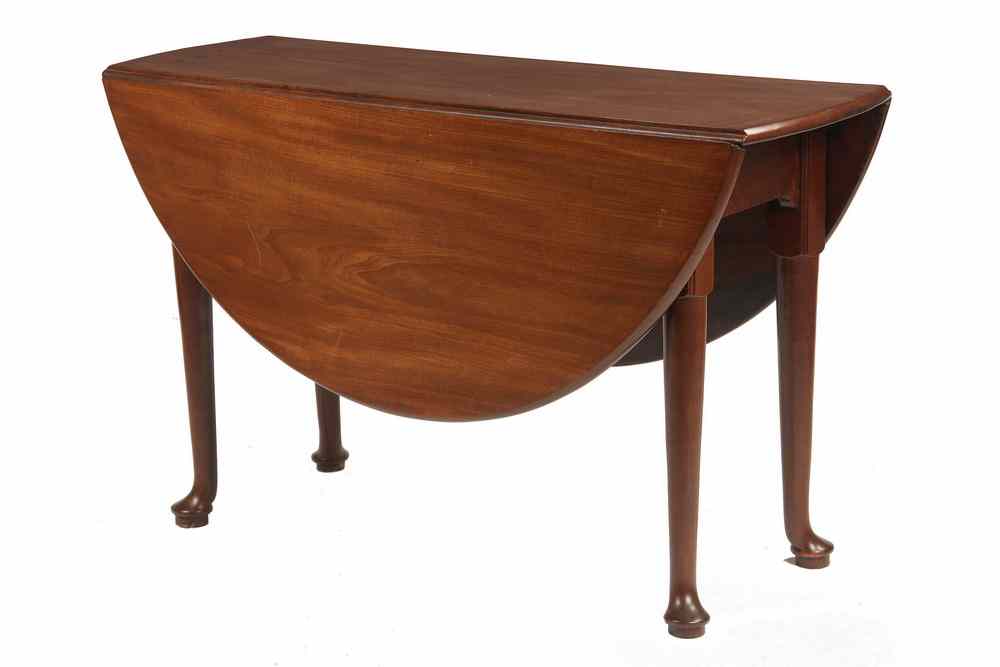 Appraisal: QUEEN ANNE DROP LEAF TABLE - English Queen Anne Solid