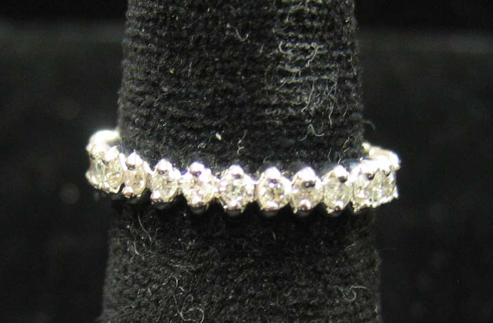 Appraisal: DIAMOND ETERNITY RING k white gold ring set with twenty-six