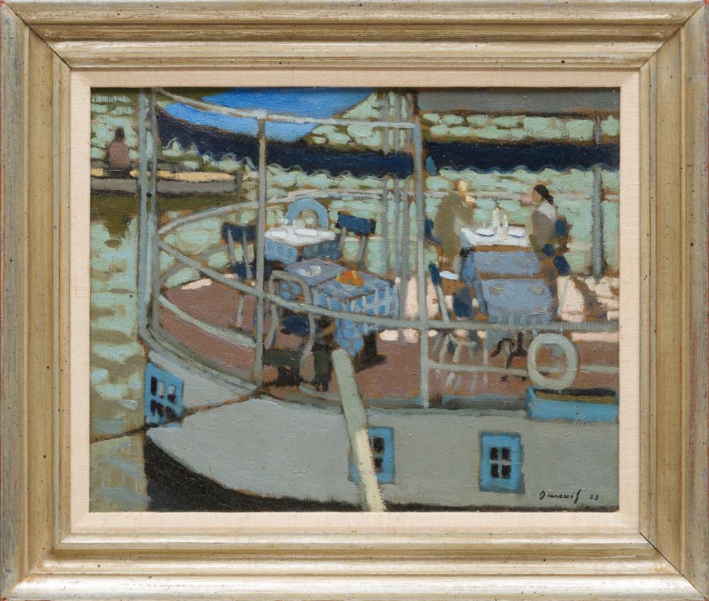 Appraisal: Michel Dureuil French - Dining on the River oil on