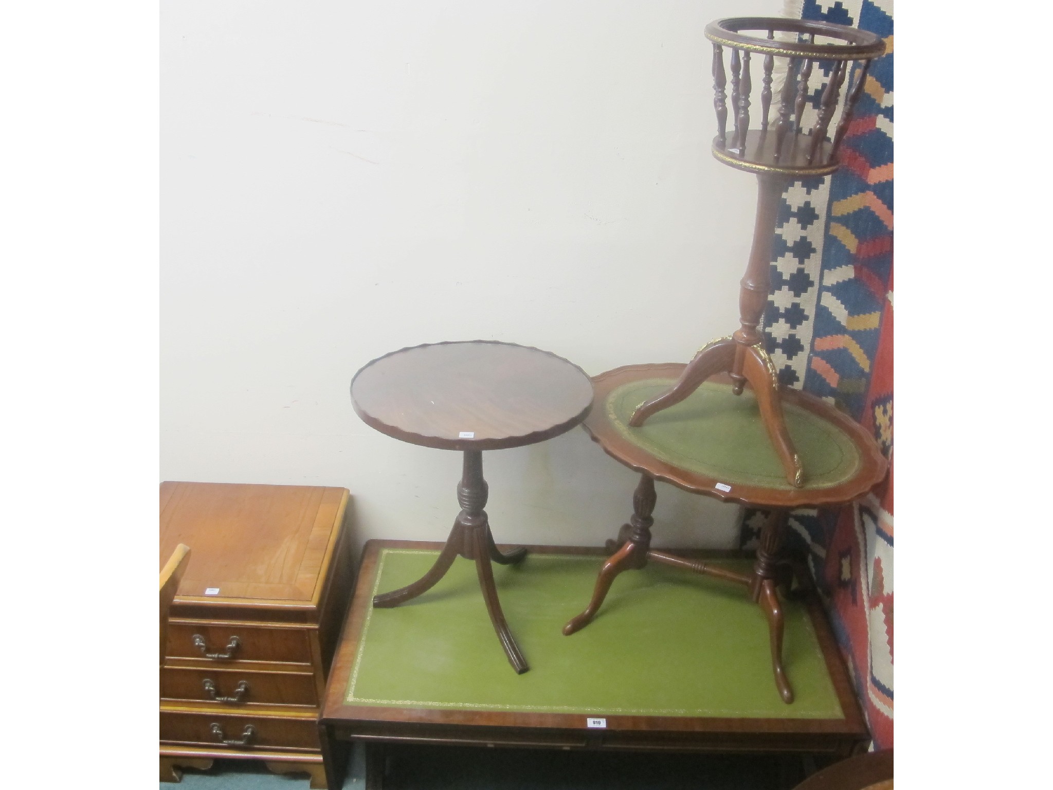 Appraisal: Three modern occasional tables and another