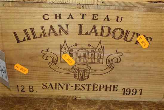 Appraisal: A case of twelve Chateau Lillian Ladouys St Julien original