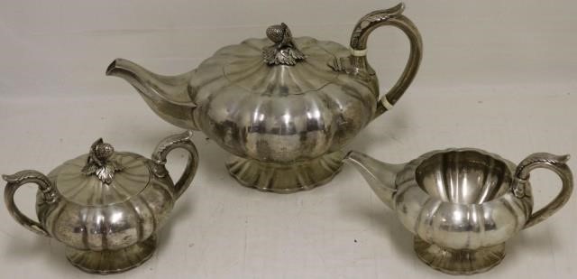 Appraisal: PIECE STERLING SILVER TEA SET BY PORTERBLANCHARD HANDMADE OZT VERY