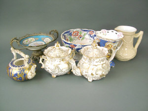 Appraisal: A selection of th century china to include a Samuel